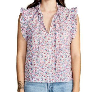 BB Dakota Steve Maddon New Ditsy Floral Cotton Top Blouse Ruffle M, L, XL $69